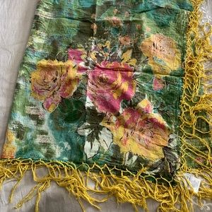 Anthropologie Floral Scarf